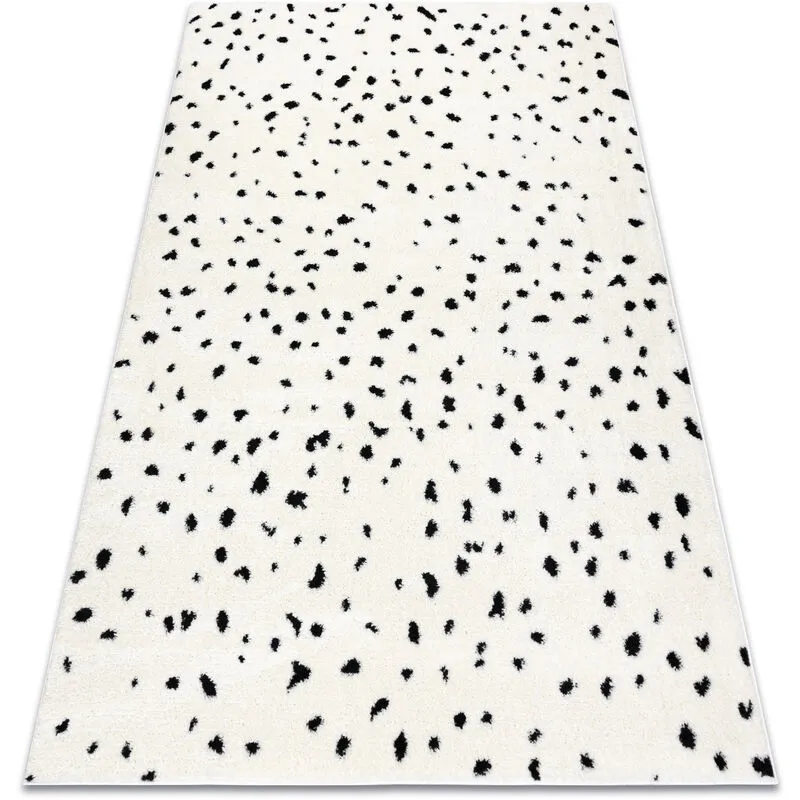 Rugsx Carpet mode 8508 dots cream / black beige 80x150 cm