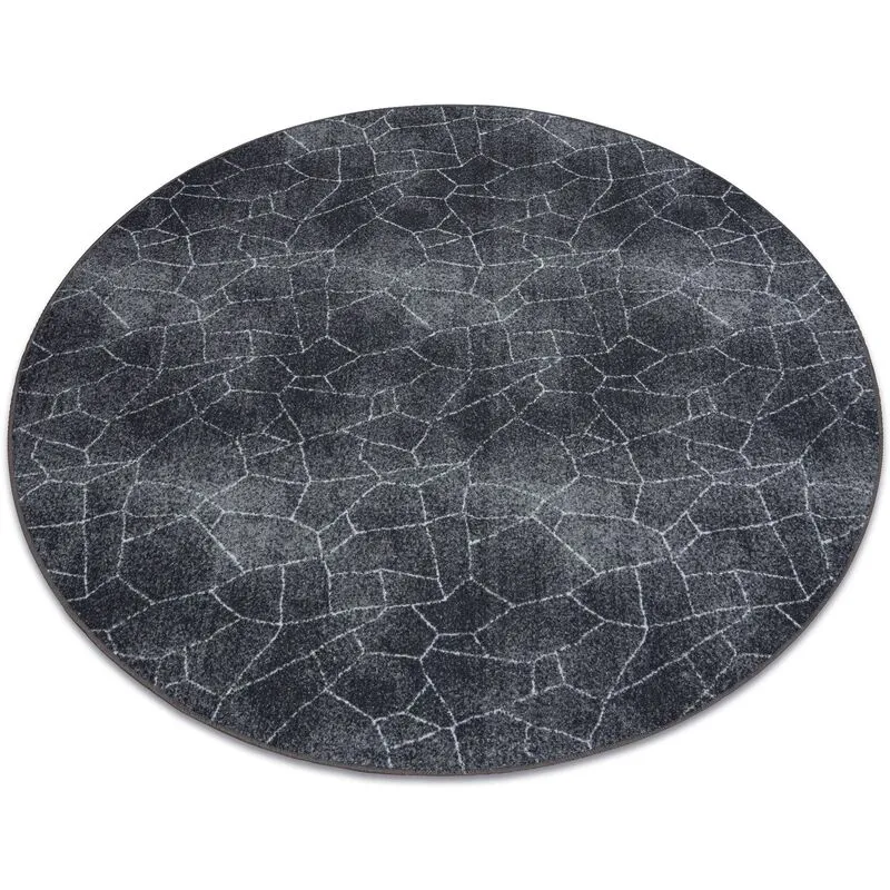 Rugsx Carpet stone circle grey grey round 100 cm