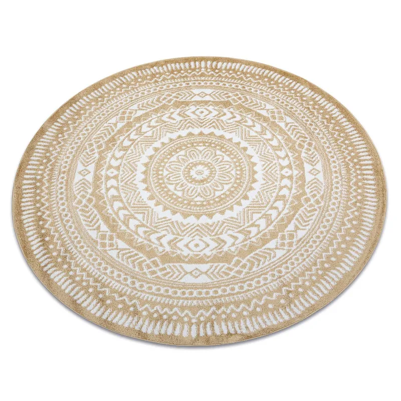 RugsX Fun Rug in Gold Size: 120 cm diameter Gold 120 cm diameter