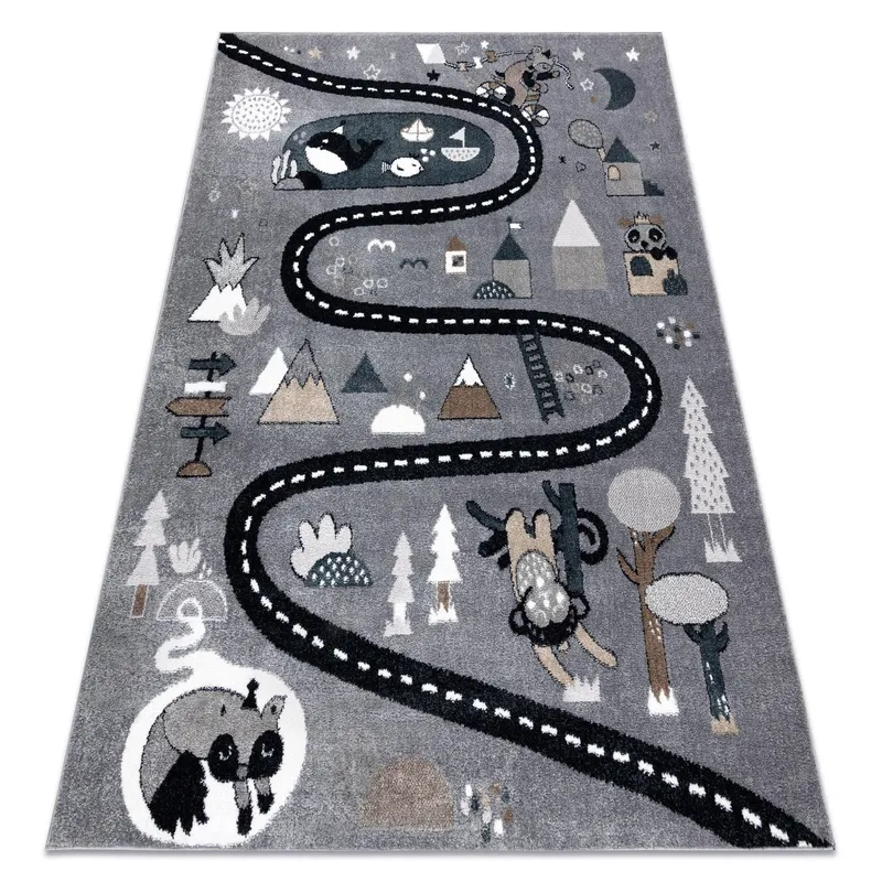 RugsX Fun Rug in Grey Size: 120 cm x 170 cm Grey 120 cm x 170 cm