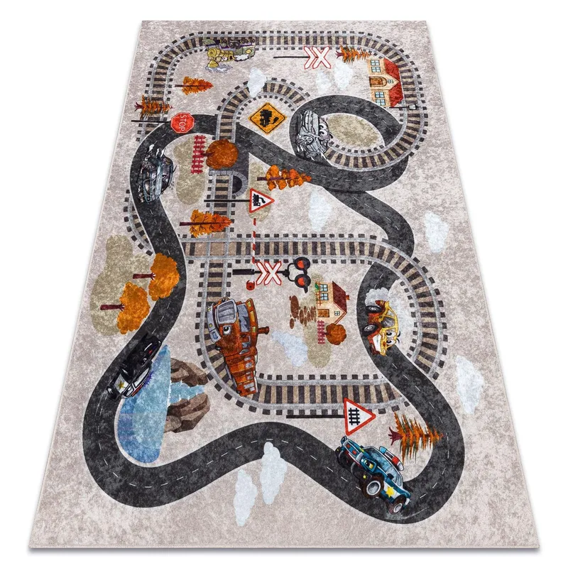 RugsX Junior Rug in Grey Size: 140 cm x 190 cm Grey 140 cm x 190 cm