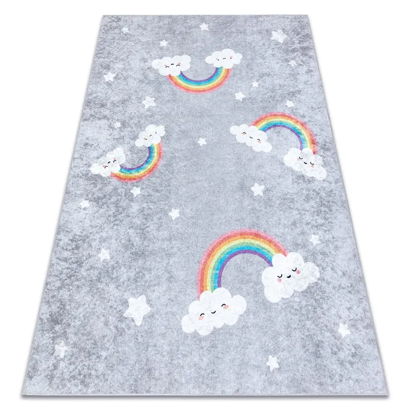 RugsX Junior Rug in Grey Size: 80 cm x 150 cm Grey 80 cm x 150 cm