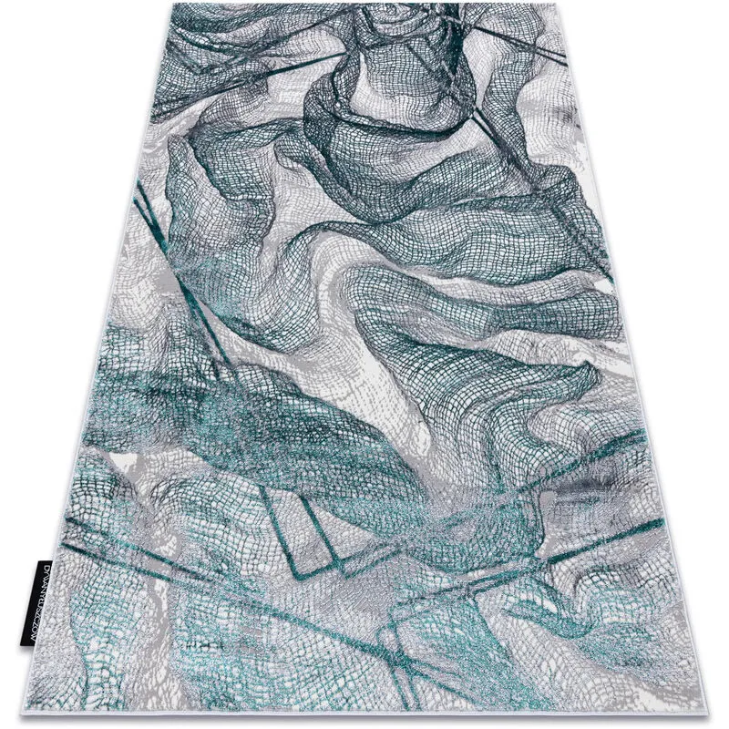 Rugsx - Modern de luxe carpet 621 Net - structural grey / green green 120x170 cm