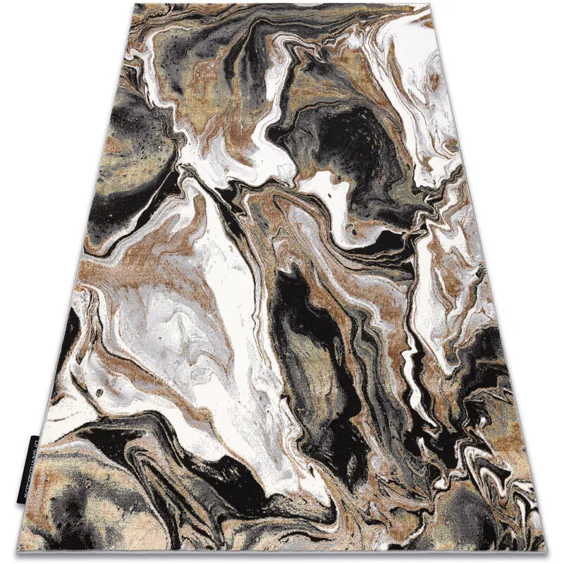 Rugsx - Modern de luxe carpet 622 Abstraction - structural cream / gold beige 120x170 cm