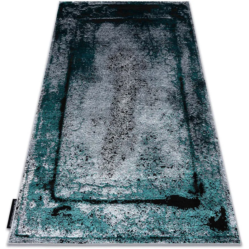 Rugsx Modern DE Luxe carpet 624 Frame - structural grey / green green 200x290 cm