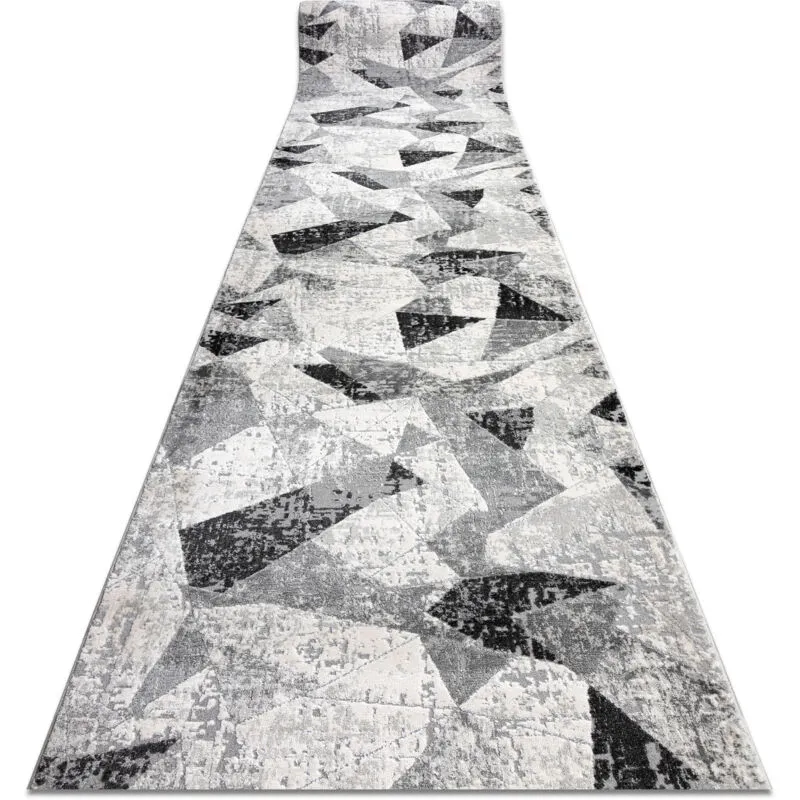 Rugsx - Modern runner tuls 51211 Geometric anthracite 70 cm grey 70x170 cm