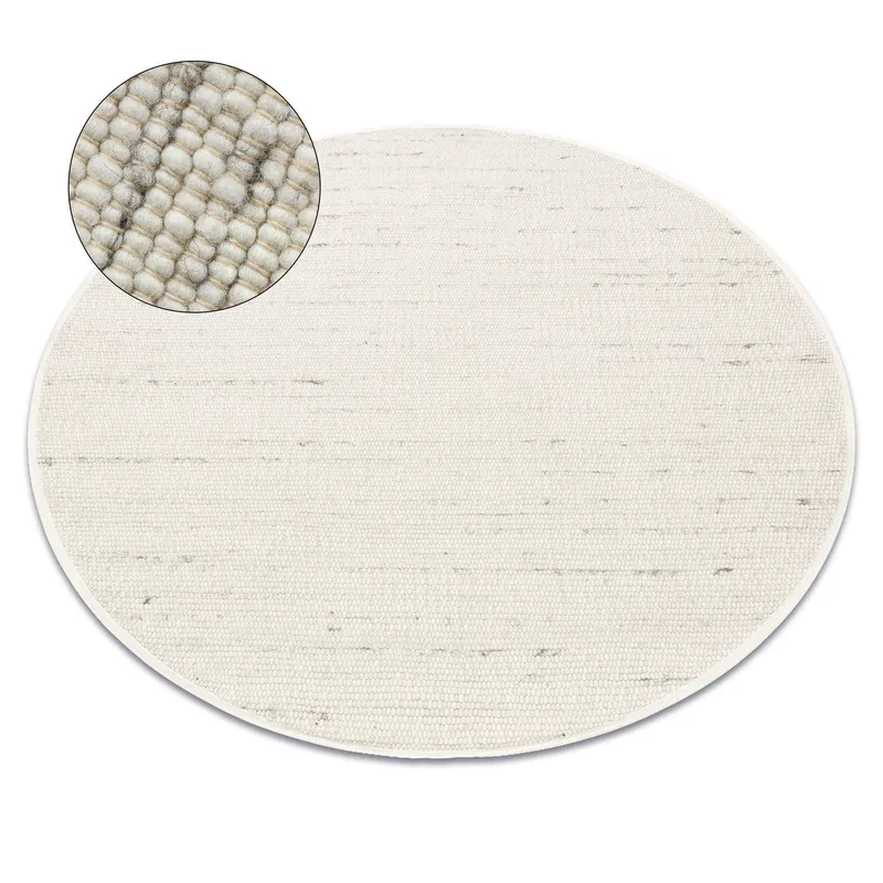 RugsX Nepal Rug in White Size: 100 cm diameter White 100 cm diameter