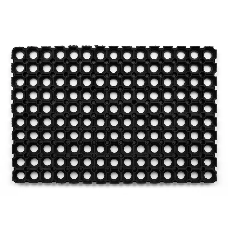 RugsX Rubber Doormat in Black Size: 60 cm x 80 cm Black 60 cm x 80 cm