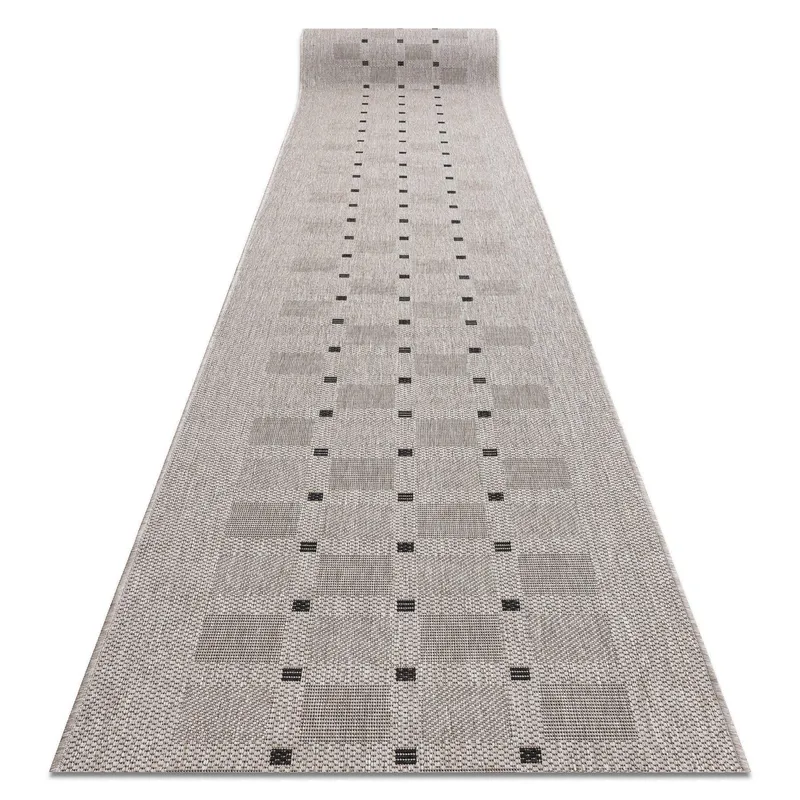 RugsX Sizal Floorlux Runner in Silver Size: 200 cm x 200 cm Silver 200 cm x 200 cm