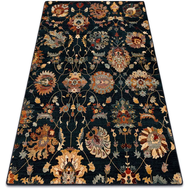 Rugsx - Wool carpet superior latica navy blue blue 100x150 cm
