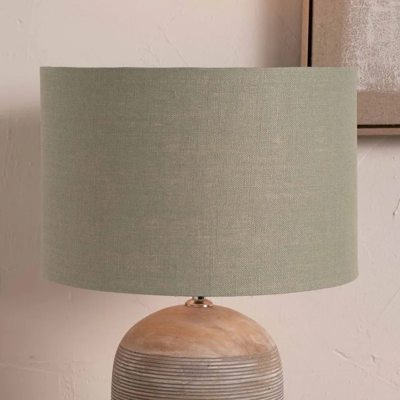 Ruma Unisex Sage Green Linen Cylinder Shade For Floor Lamp Size: 20 inches Green 20 inches female