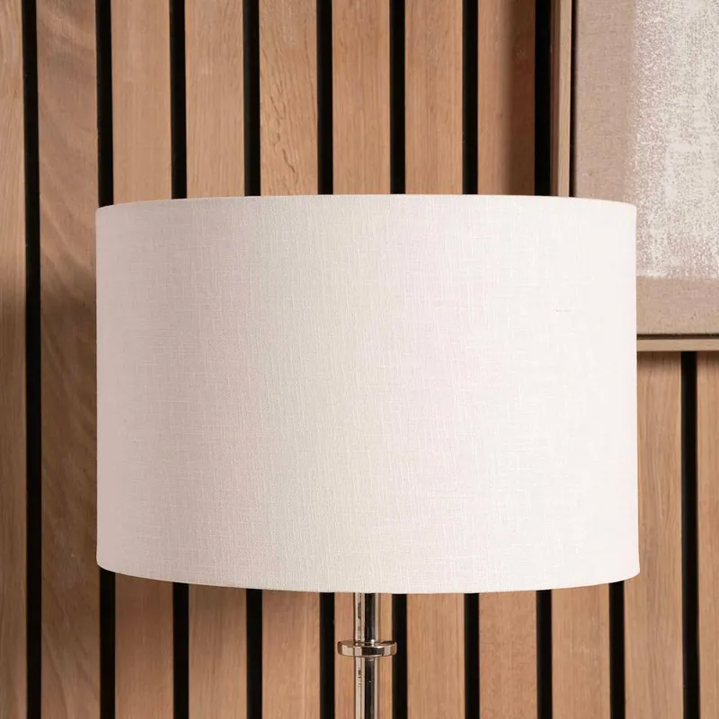 Ruma White Self Lined Linen Drum Lamp Shade for Table Lamps & Floor Lamps Size: 16 inches White 16 inches