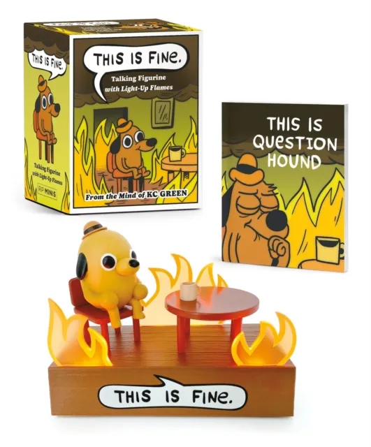 Running Press This Is Fine Talking Figurine : With Light And Sound!