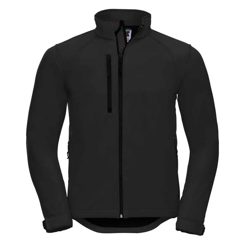 Russell Men's Plain Soft Shell Jacket in Black Size: 4XL Black 4XL