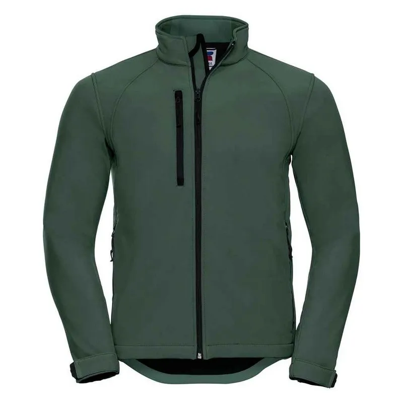 Russell Men's Plain Soft Shell Jacket in Bottle Green Size: XS Bottle Green XS