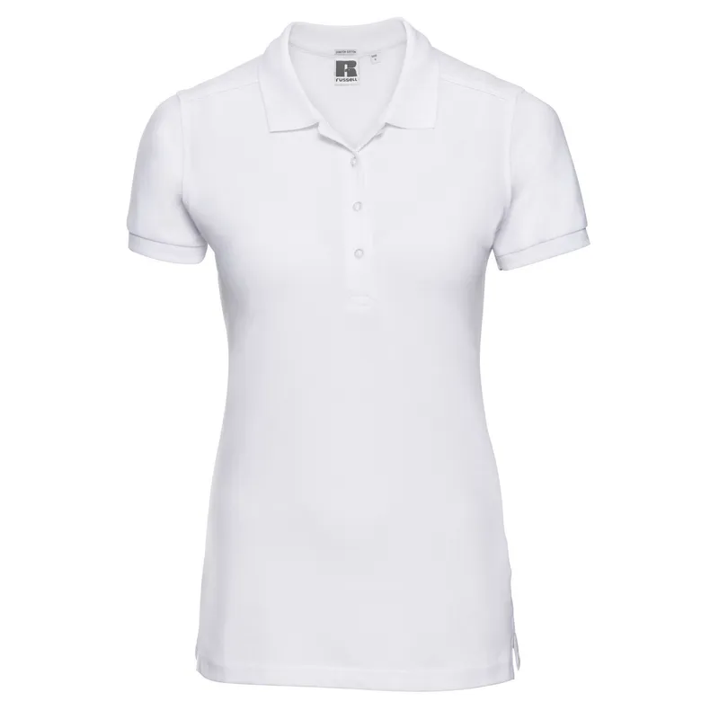 Russell Women's Pique Polo Shirt in White Size: Small White S