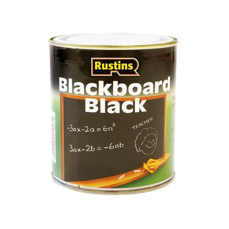 Rustins BLAB500 Quick Drying Blackboard Black Paint 500ml