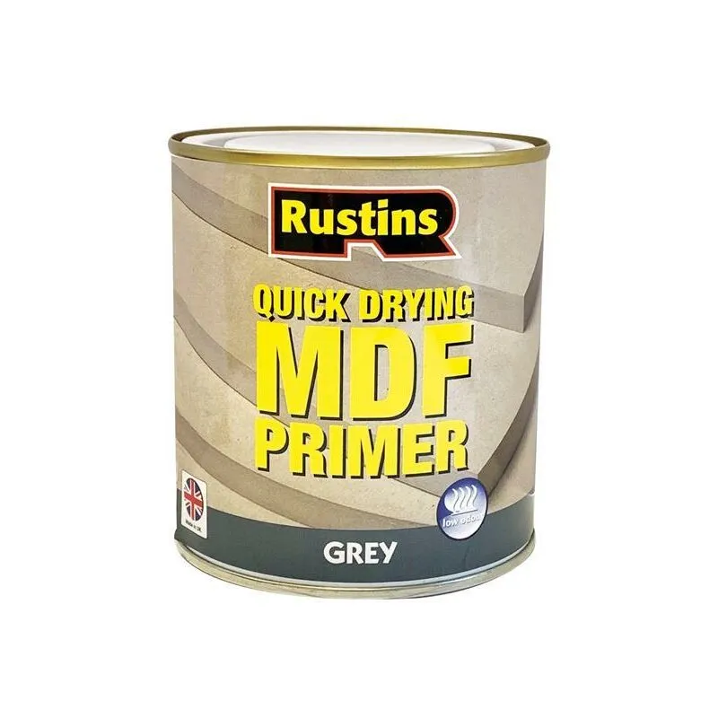 Rustins MDGP500 Quick Drying Mdf Primer Grey 500ml
