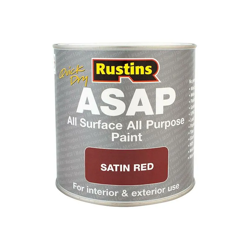 Rustins Asap Paint Red 500Ml Red 500ml