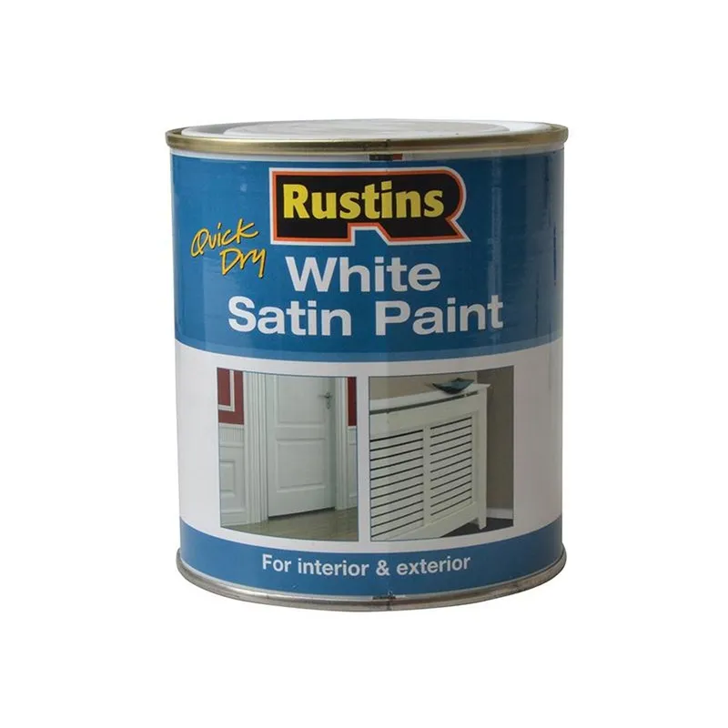Rustins WHISW500 White Satin Paint 500ml