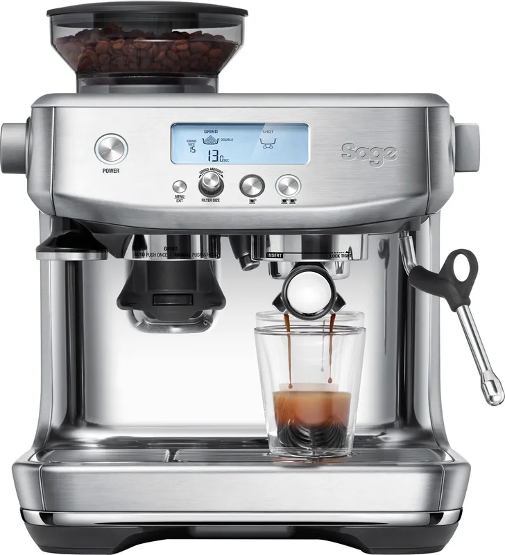 Sage The Barista Pro™ Espresso Coffee Machine with Integrated Burr Grinder - Brushed Stainless Steel - SES878BSS, Stainless Steel