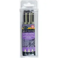 Sakura : Pigma : Micron Pen Set A : Wallet : Set of 3 : Black