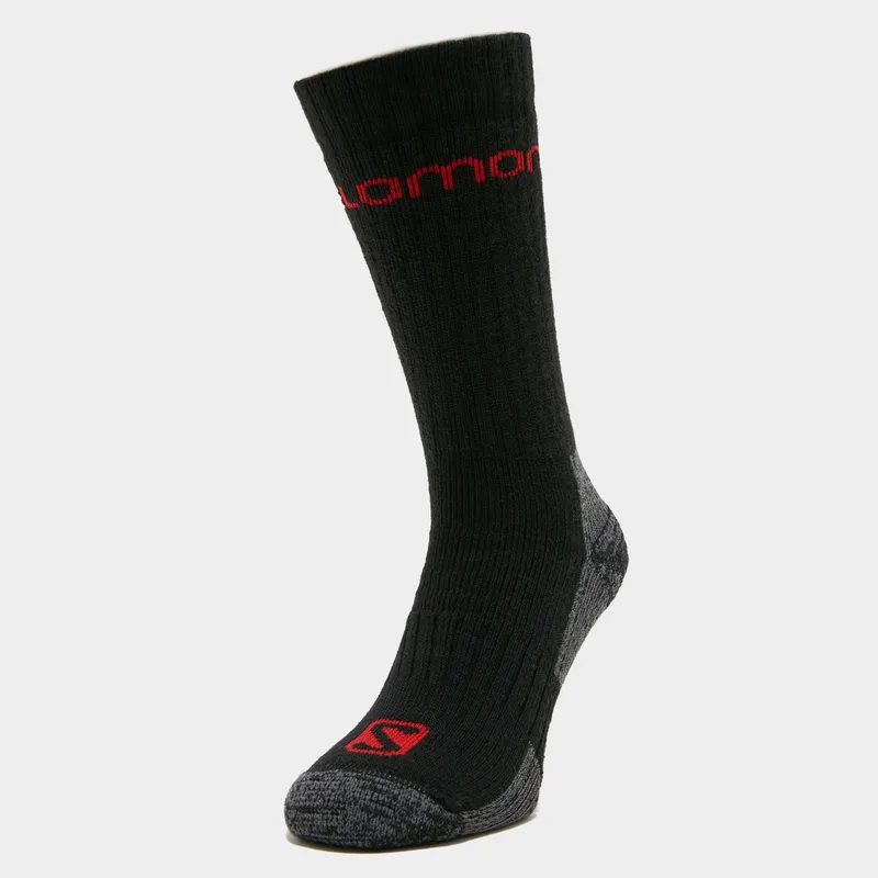 Salomon Men's Heavy Weight Merino Socks (2 Pack), Black L
