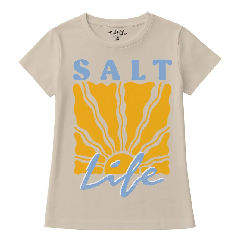Salt Life Women's Sun Burst T-Shirt in Natural Size: 3XL Natural 3XL
