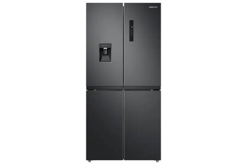 Samsung RF48A401EB4 4 Door Fridge Freezer With Water Dispenser Non Plumbed - Black Steel