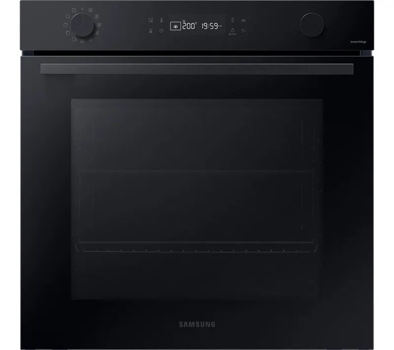 Samsung Bespoke Series 4 NV7B41307AK/U4 Electric Pyrolytic Smart Oven - Black Glass, Black