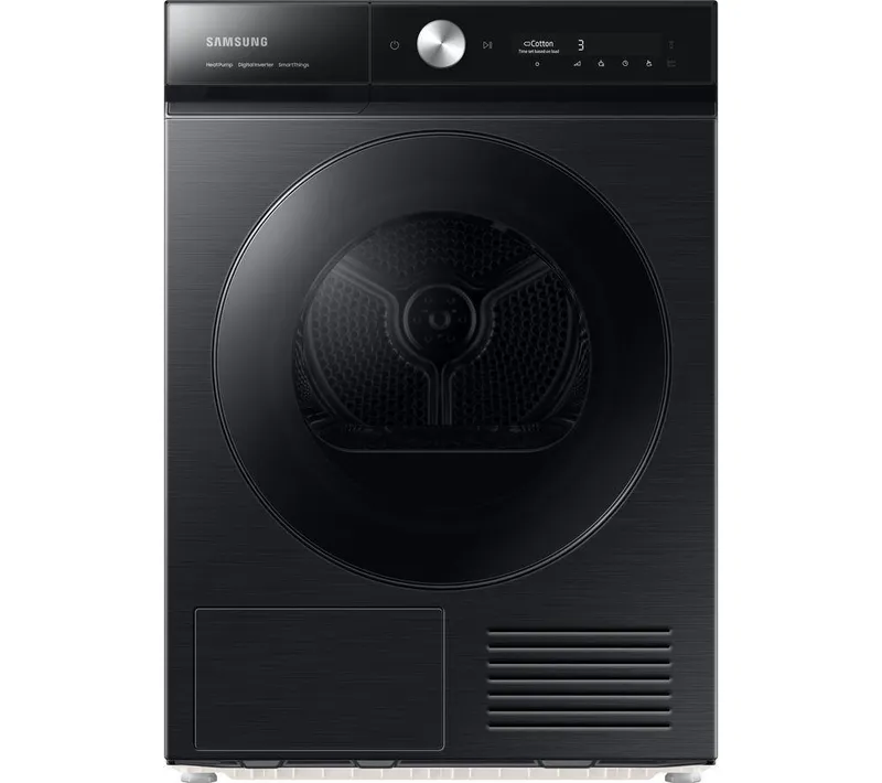 Samsung Bespoke Series 8 Super Speed Dry DV90BB9545GBS1 WiFi-enabled 9 kg Heat Pump Tumble Dryer Black, Black