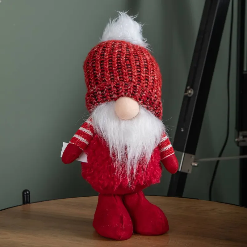 Samuel Alexander 30cm Red Gonk with Bobbly Hat Christmas Decoration Red