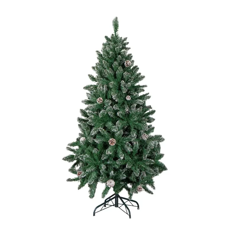 Samuel Alexander 5ft (1.5m) Tall Rocky Mountain Pine Christmas Tree with 526 Snow Tipped Branches & Pinecones