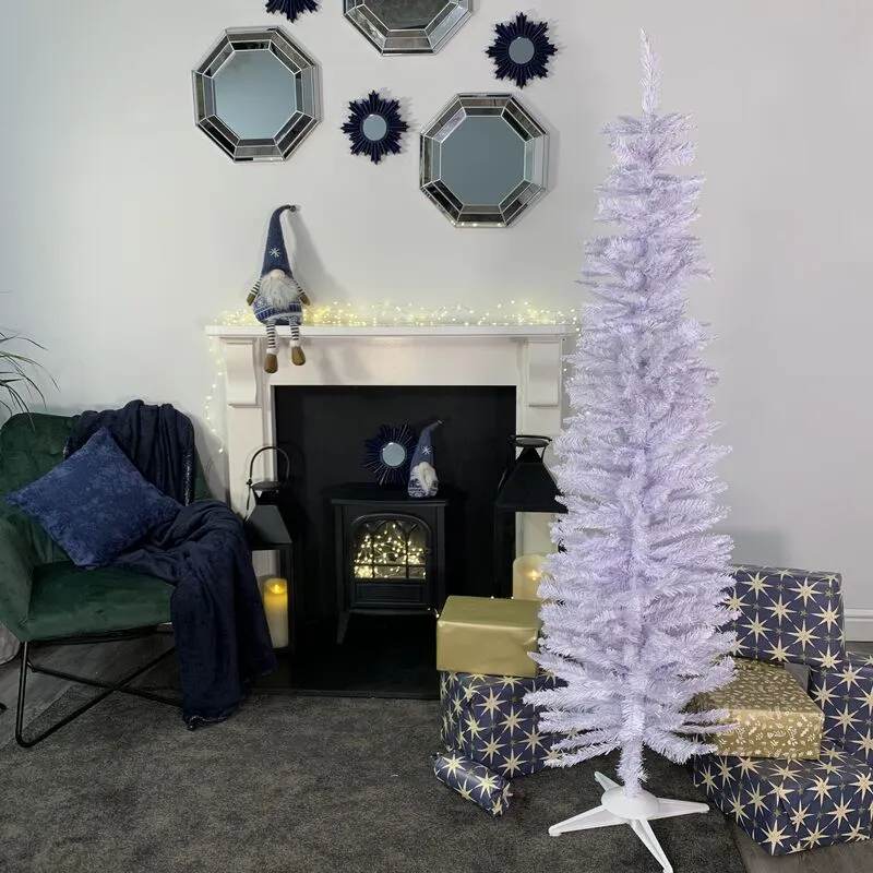 Samuel Alexander 6ft (180cm) White Pencil Pine Christmas Tree with 321 Tips White