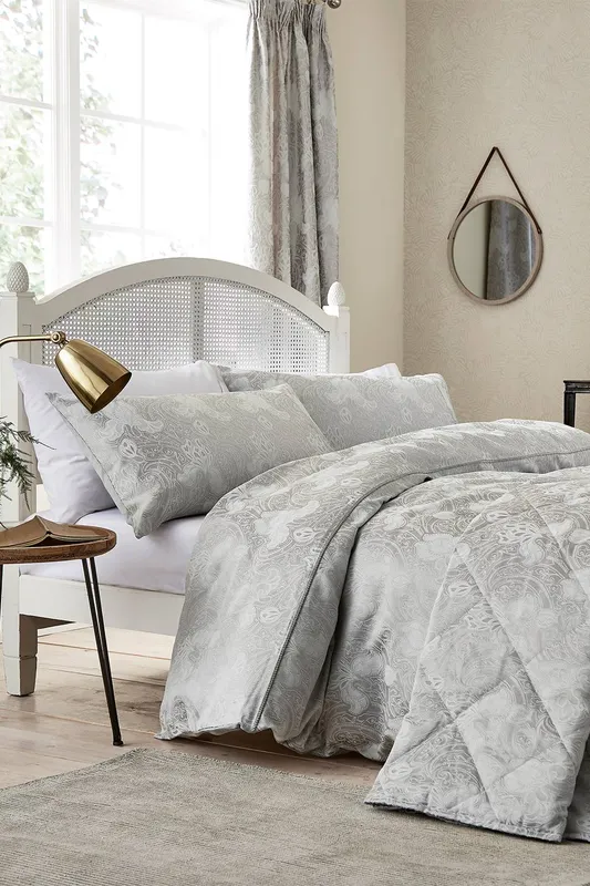 Sanderson Ashbee Double Duvet Cover Set, Platinum