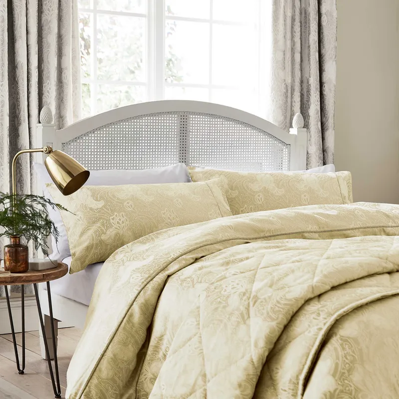 Sanderson Ashbee Single Duvet Cover Set, Soft Gold