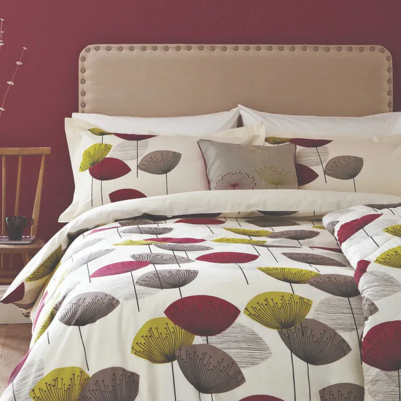 Sanderson 'Dandelion Clocks' Cotton Duvet Cover Set in Beige Size: Double - Beige - Size: Double