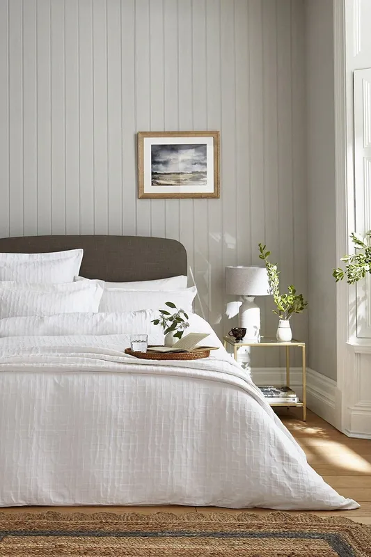 Sanderson 'Hampton Trellis' Duvet Cover in White Size: Double White Double