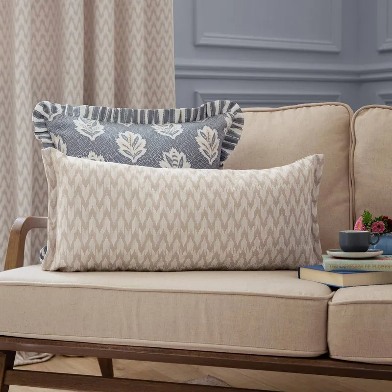 Sanderson Hutton Woven Jacquard Cushion in Beige - Beige