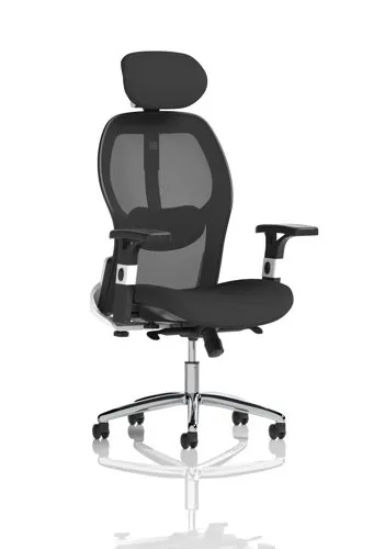 Sanderson II Black Fabric Mesh Back Chair