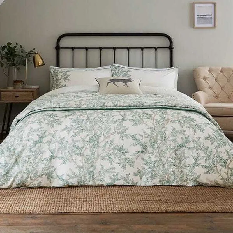 Sanderson - Options Farthing Wood Cover Set Double Green