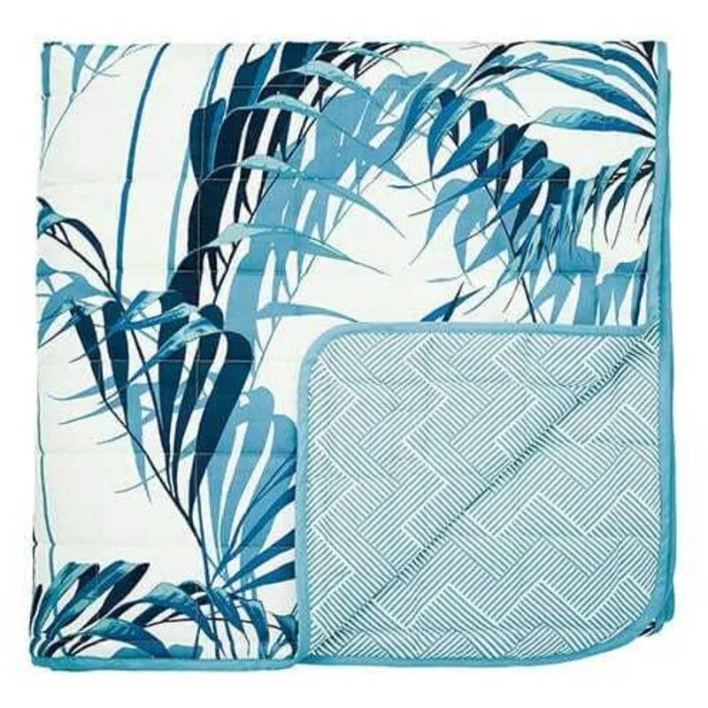 Sanderson - Palmhouse Eucalyptus 260x265cm Quilted Throw