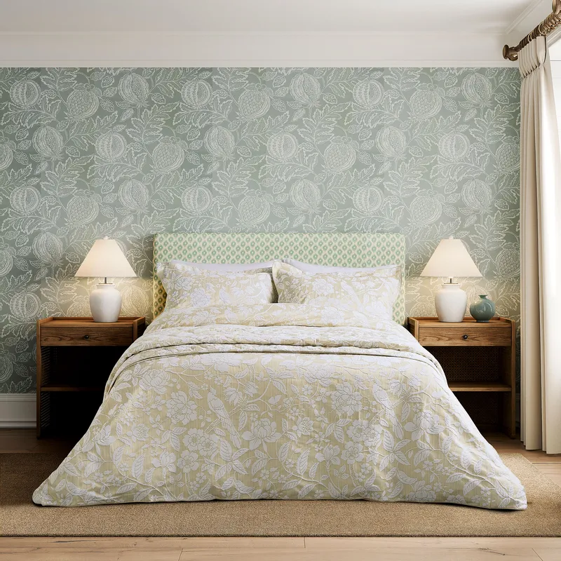 Sanderson Pyramus Single Duvet Cover Set, Gold