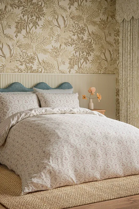 Sanderson Summer Scallop Kingsize Duvet Cover Set, Lavender