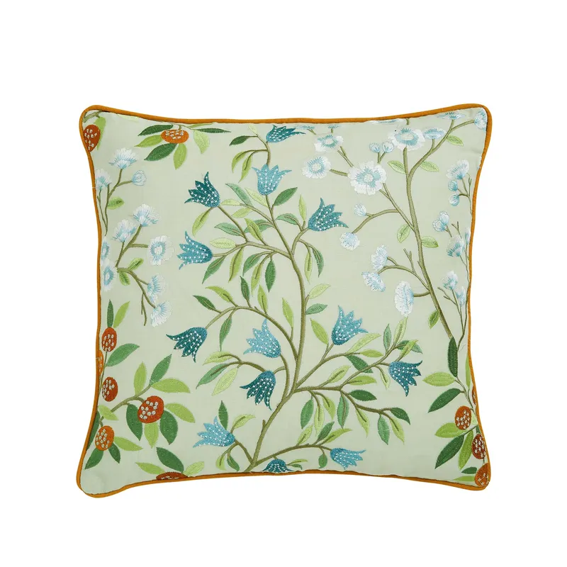 Sanderson 'Sycamore & Oak' Cotton Cushion in Green Size: 45cm x 45cm - Green