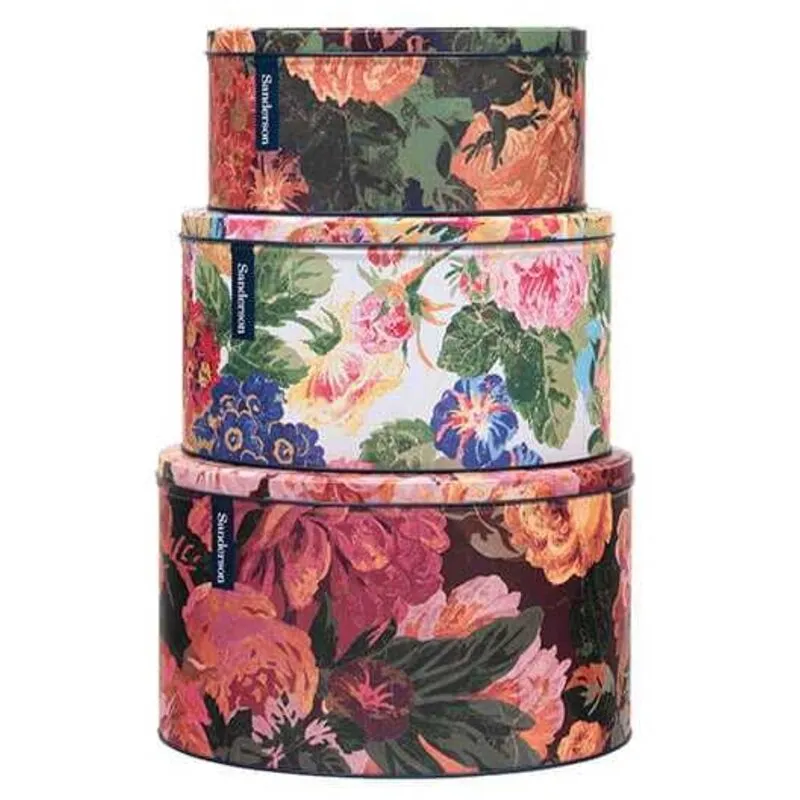 Very Rose & Peony Set of 3 Round Cake Tins - Sanderson