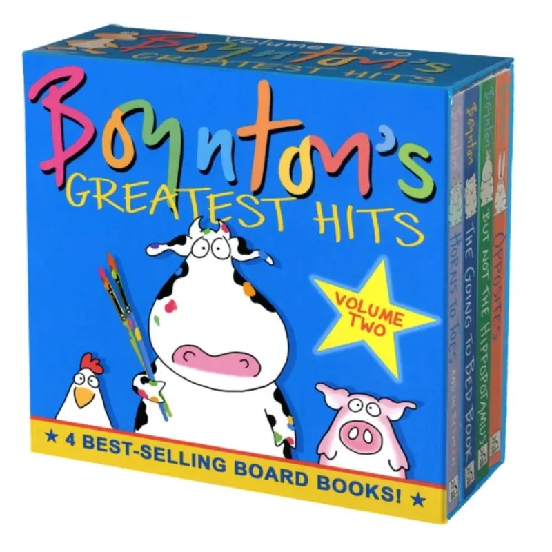 Simon & Schuster Boynton'S Greatest Hits The Big Yellow Box (Boxed Set) : The Going To Bed Book; Horns To Toes; Opposites; But Not The Hippopotamus