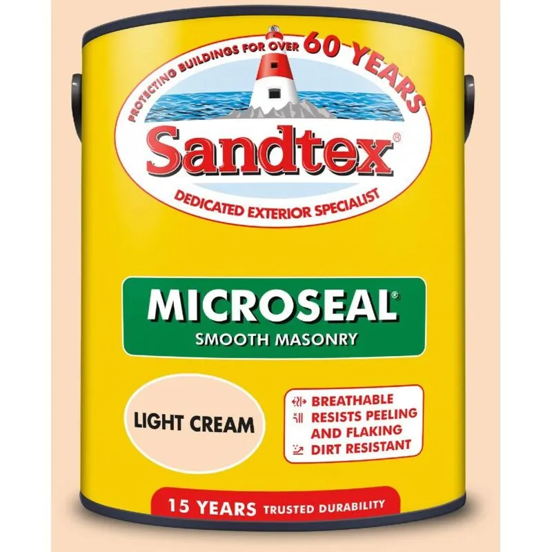 Sandtex Microseal Smooth Masonry Light Cream 5l