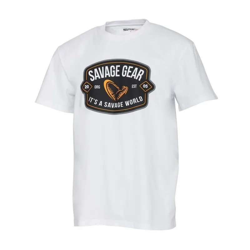 Savage Gear Badge Logo Tee White - X Large