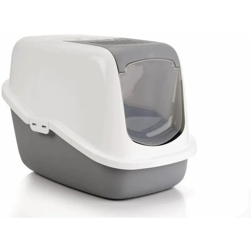 Savic Nestor Cat Litter Box - Light Grey